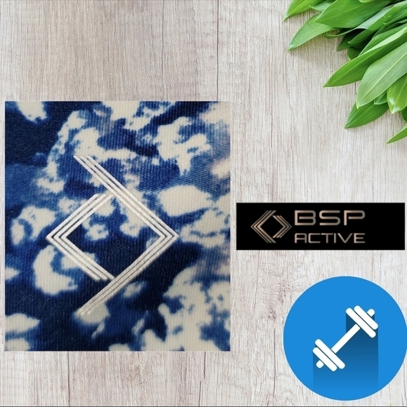 BSP Better Sports Performance High Waist Leggings Yoga Size Medium Pockets Royal - Picture 5 of 6